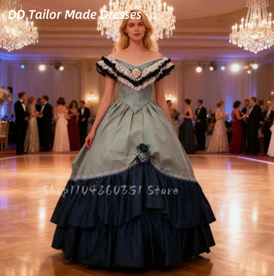 Men'S Victorian Accessories - 1860er Jahre Vintage viktorianisches Ballkleid V-Ausschnitt
