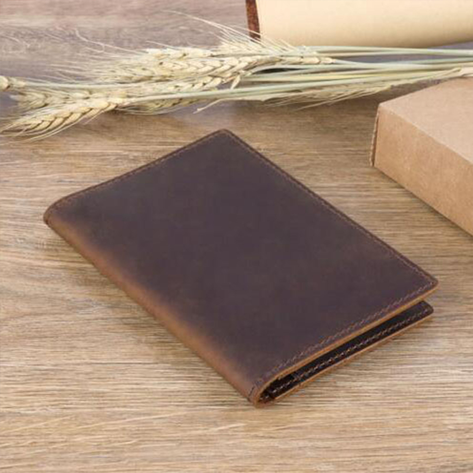 Passport Wallet Rfid - Crazy Horse Leder Reisepass Fall Retro