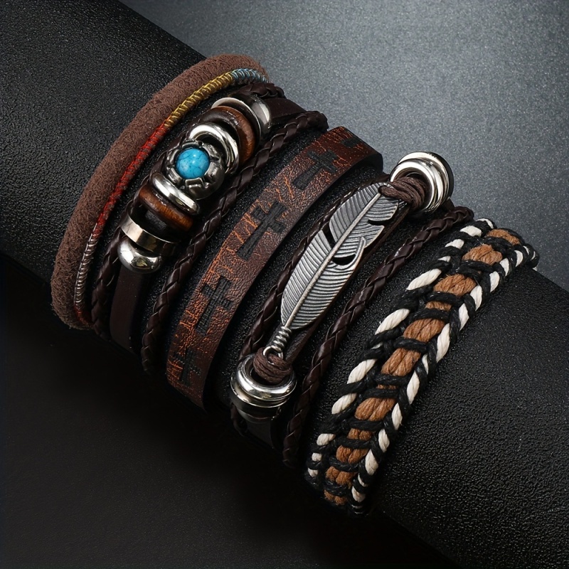 Men Accessories Look - Miss JQ 6 Teile/satz Vintage PU