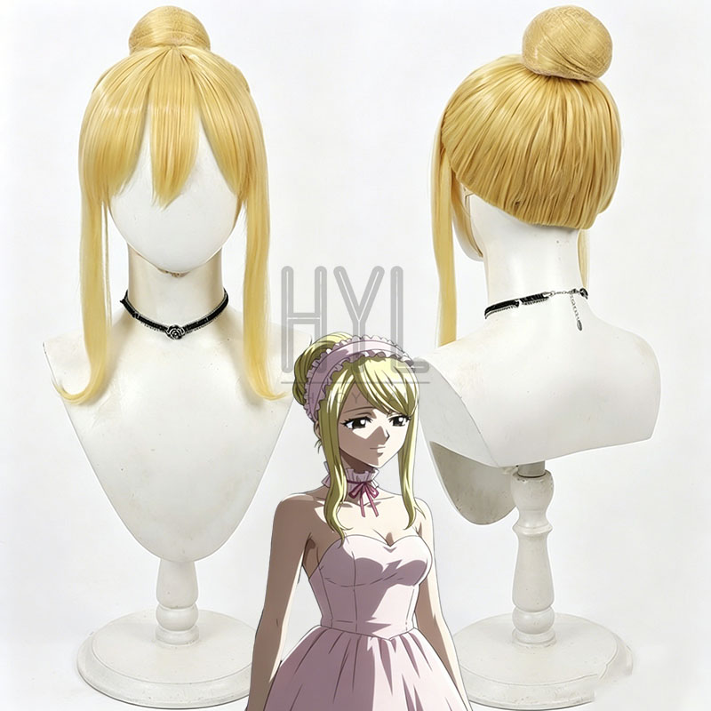 Men Accessories Look - Anime Lucy Heartfilia Cosplay Perücke, gelb,