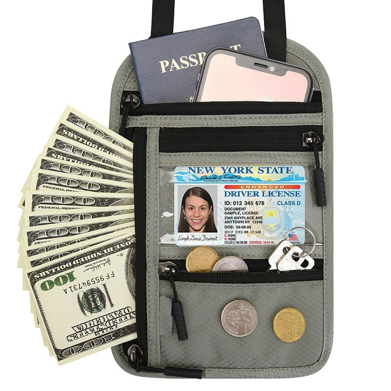 Passport Wallet Rfid - JSERYISGN Multifunktions-Reisehalsgeldbörse | RFID-blockierende Sicherheit |