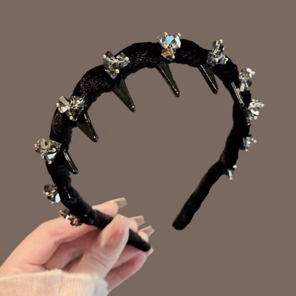 Men Accessories Look - Haarband für Damen, funkelndes Strass-Stirnband, rutschfester