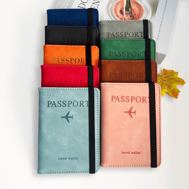 Passport Wallet Rfid - Reisepasshülle aus PU-Leder, RFID-blockierende Reisepasshülle, multifunktionale