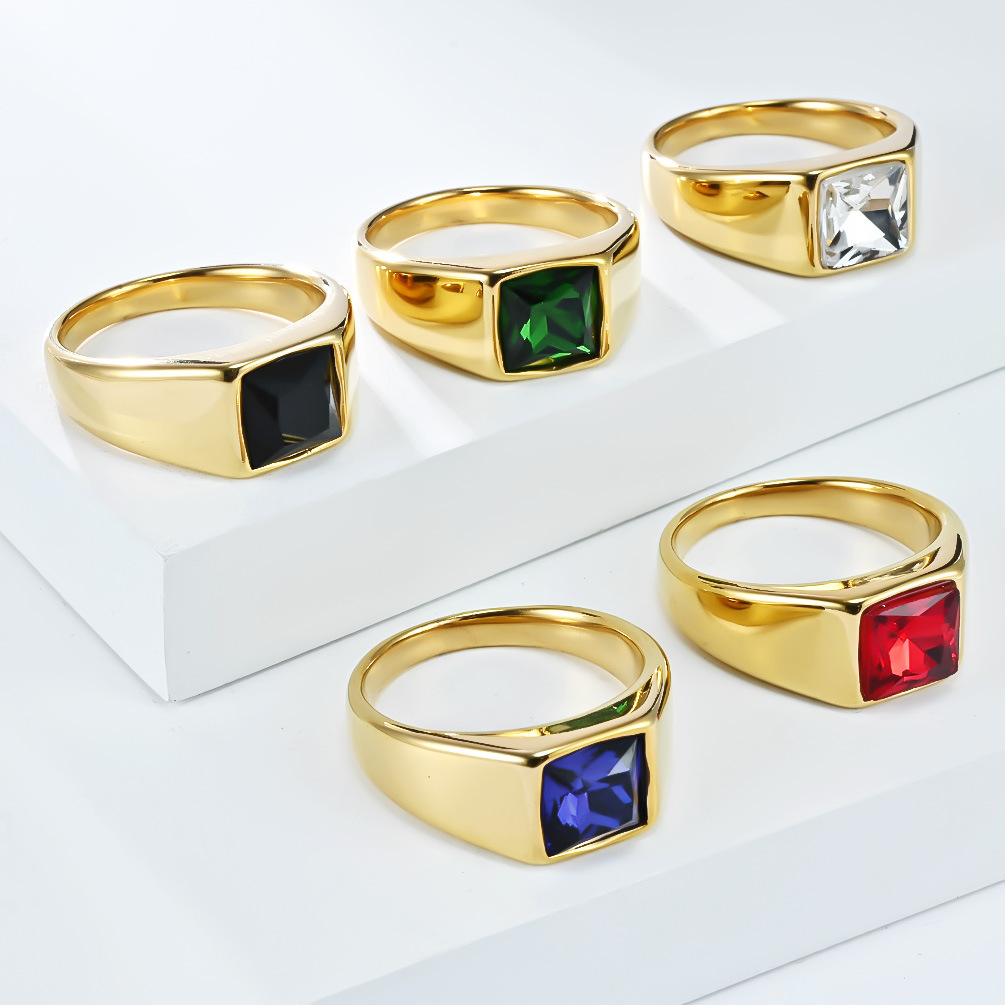 Edelstahl-Siegelring mit glänz – Signet Ring Men Bewertung und Preis