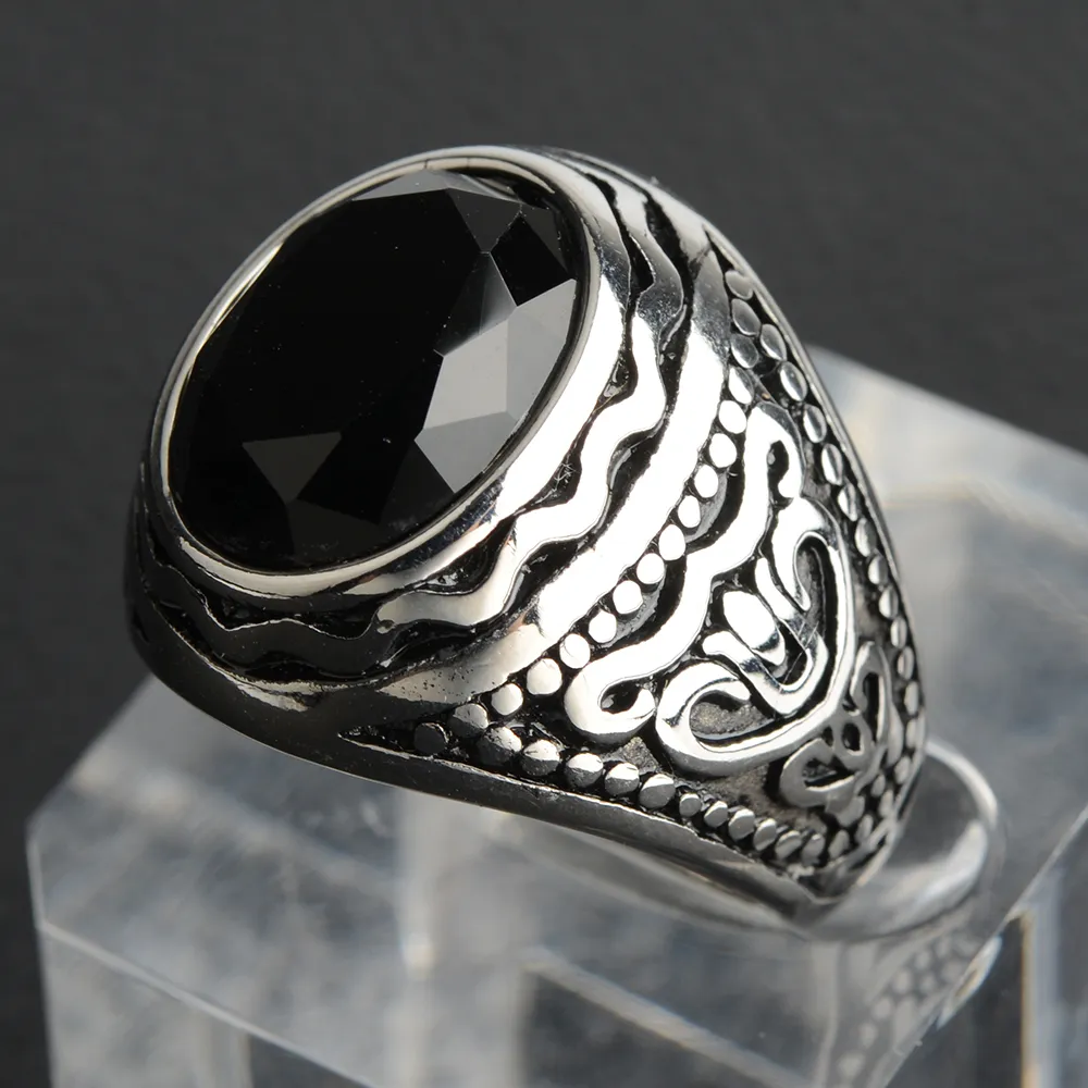 Handgefertigte marineblaue Ste – Signet Ring Men Bewertung und Preis