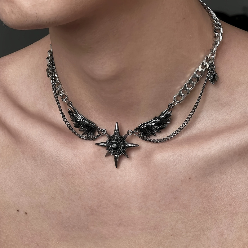 Neue Gothic-Halskette im dunkl – Men Accessories Singapore Bewertung und Preis