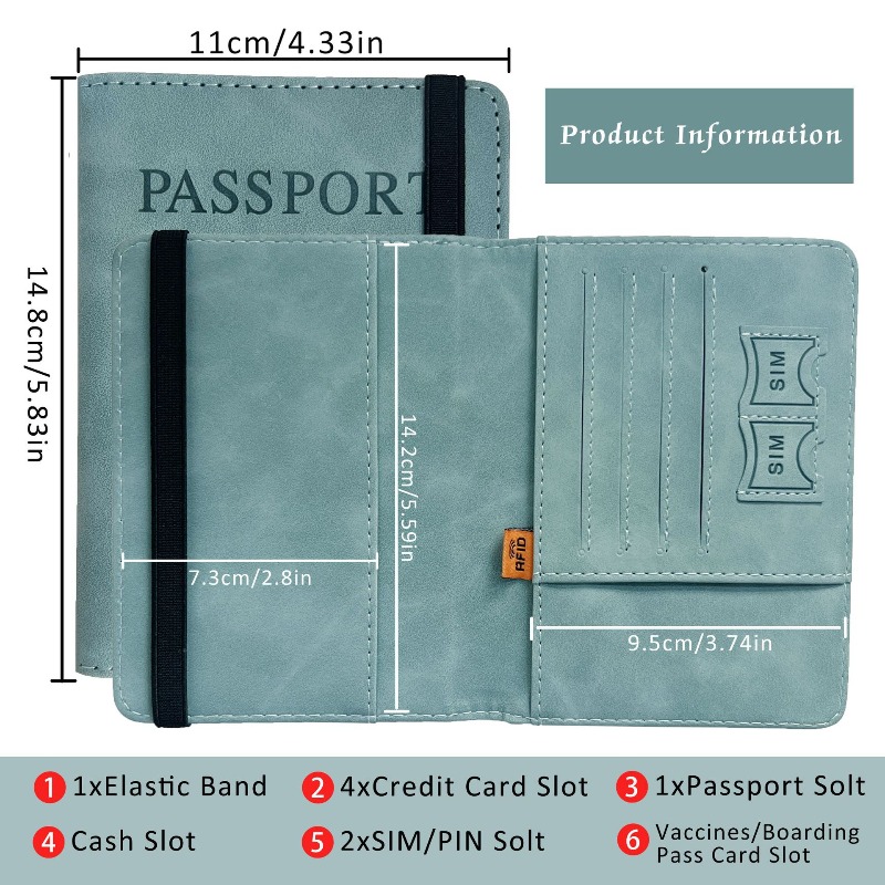 Reisepasshülle aus PU-Leder, R – Passport Wallet Rfid Bewertung und Preis