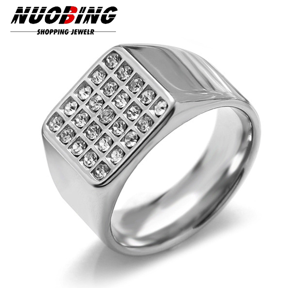 14 mm zarter, glänzender Zirko – Signet Ring Men Bewertung und Preis