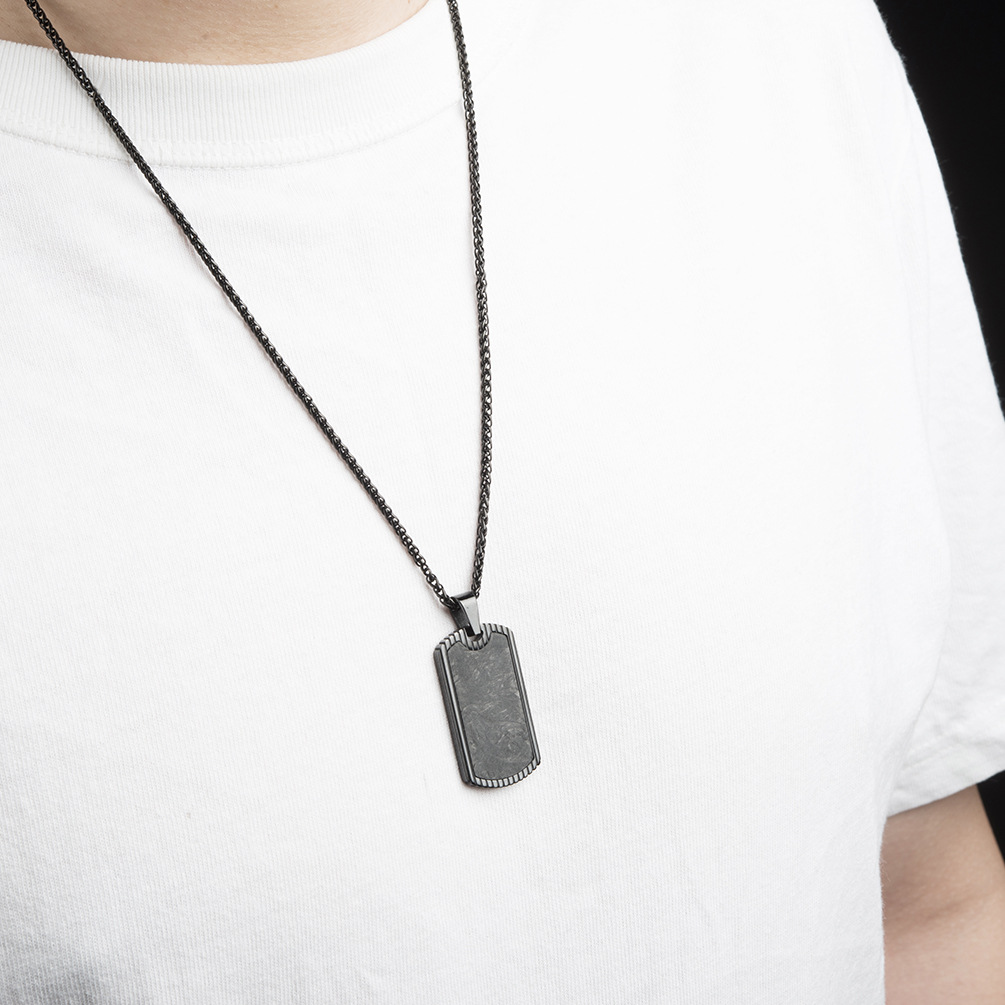 Carbon Faser Anhänger Edelstah – Men Accessories List Bewertung und Preis